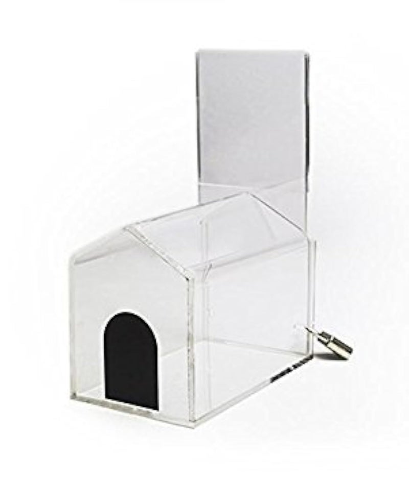 Clear Acrylic House Donation Box with Sign Holder